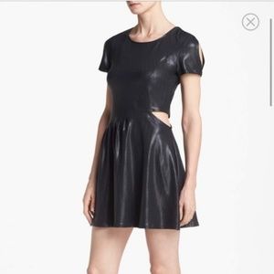 Leith Black Gloss Cutout Dress